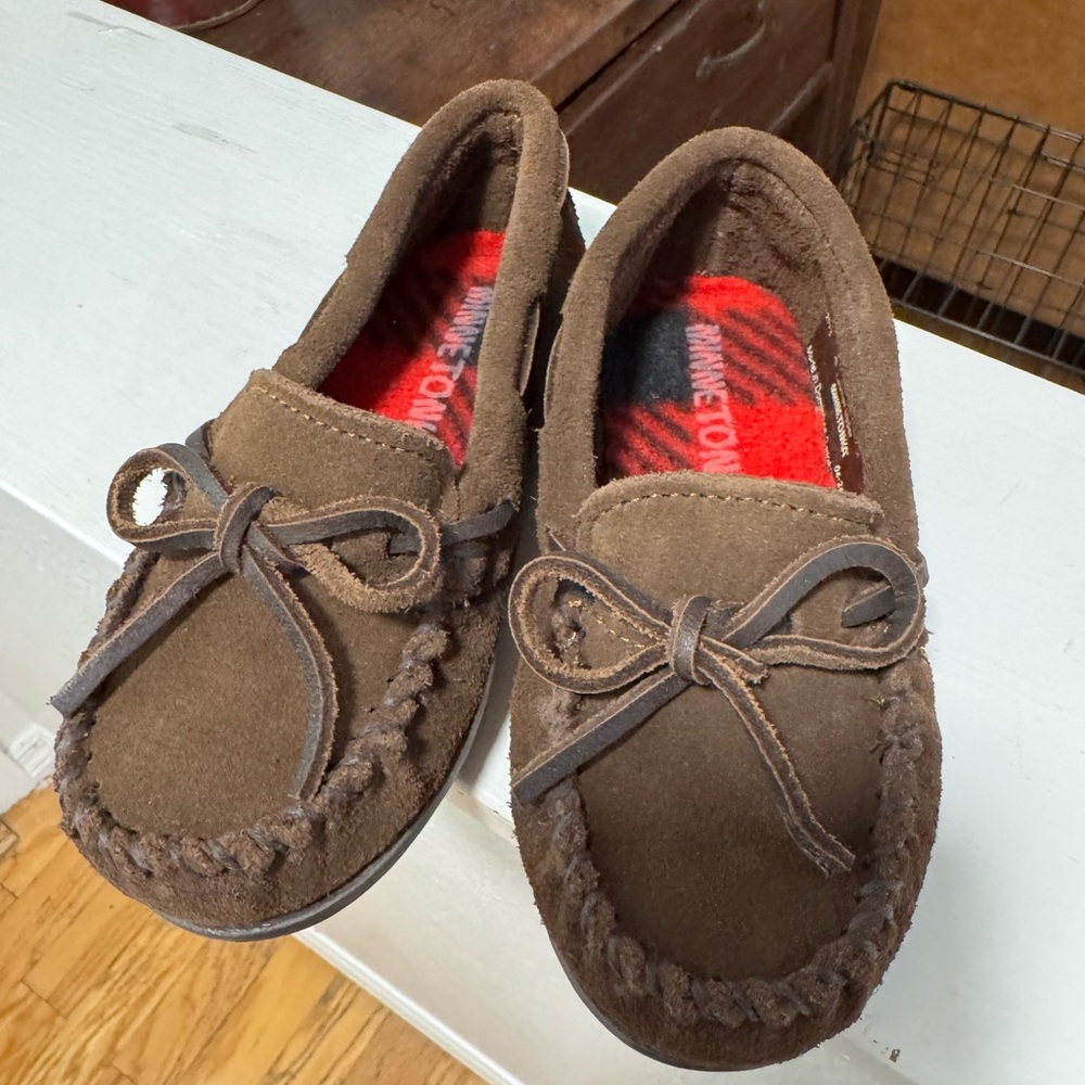 Brown Kids Moccasins size 9